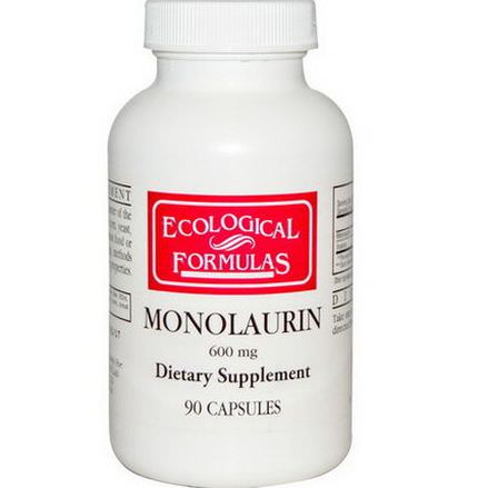 Cardiovascular Research Ltd. Ecological Formulas, Monolaurin, 600mg, 90 Capsules