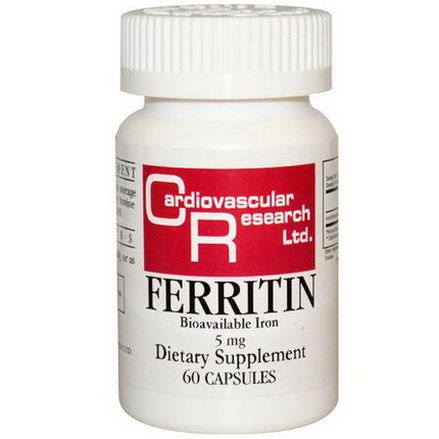 Cardiovascular Research Ltd. Ferritin, 5mg, 60 Capsules