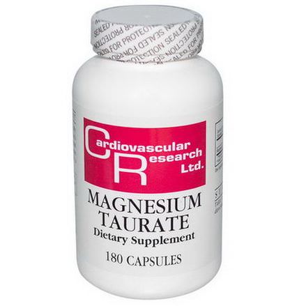 Cardiovascular Research Ltd. Magnesium Taurate, 180 Capsules