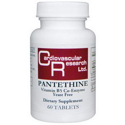 Cardiovascular Research Ltd. Pantethine, Yeast Free, 60 Tablets