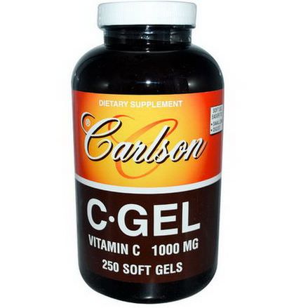 Carlson Labs, C Gel, Vitamin C, 1000mg, 250 Soft Gels