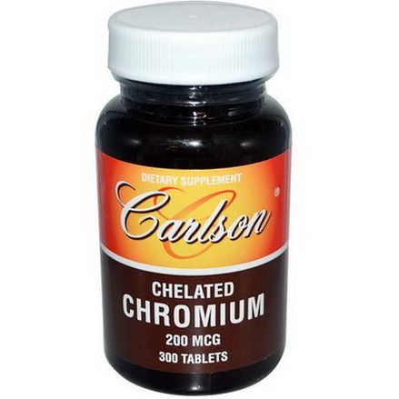 Carlson Labs, Chelated Chromium, 200mcg, 300 Tablets