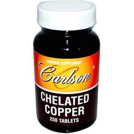 Carlson Labs, Chelated Copper, 250 Tablets