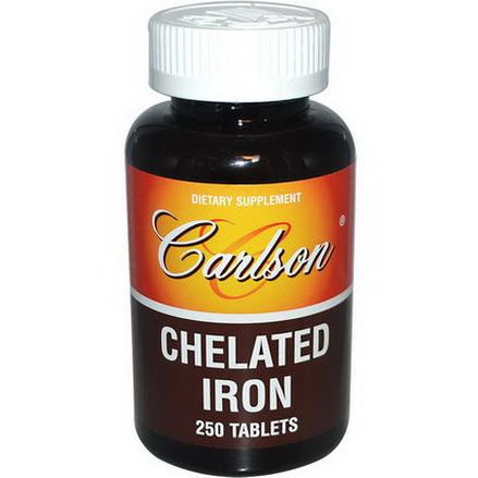 Carlson Labs, Chelated Iron, 250 Tablets