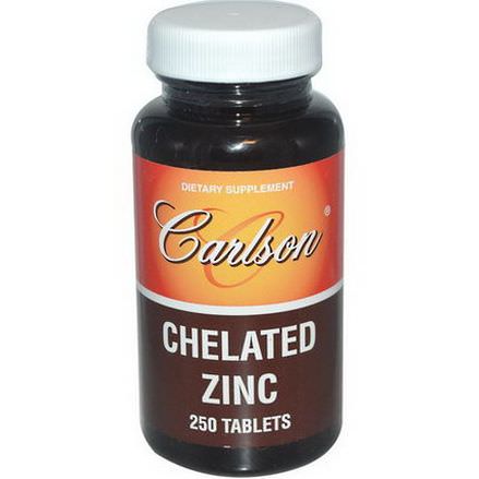 Carlson Labs, Chelated Zinc, 250 Tablets