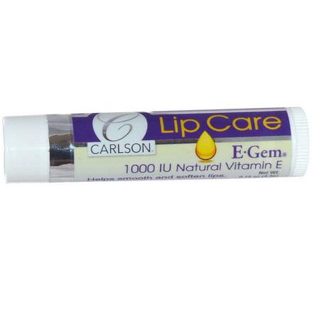 Carlson Labs, E Gem, Lip Care, 1000 IU 4.3g