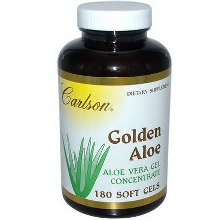Carlson Labs, Golden Aloe, Aloe Vera Gel Concentrate, 180 Softgels