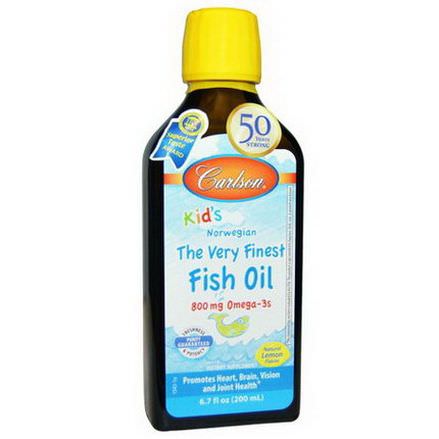 Carlson Labs, Kid's, The Very Finest Fish Oil, Natural Lemon Flavor 200ml