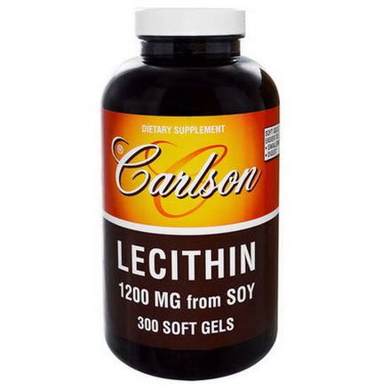 Carlson Labs, Lecithin, 1200mg from Soy, 300 Soft Gels