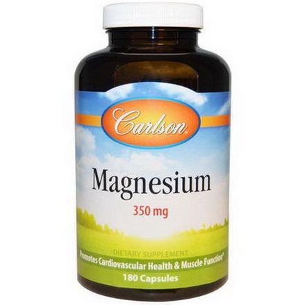 Carlson Labs, Magnesium, 350mg, 180 Capsules