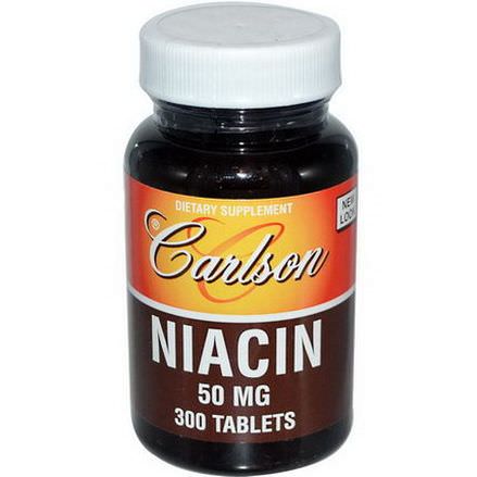 Carlson Labs, Niacin, 50mg, 300 Tablets
