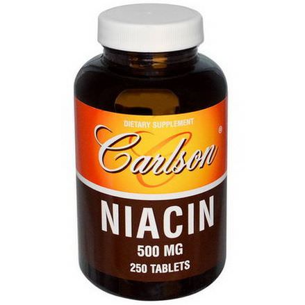 Carlson Labs, Niacin, 500mg, 250 Tablets