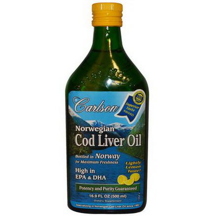 Carlson Labs, Norwegian Cod Liver Oil, Lemon Flavor 500ml