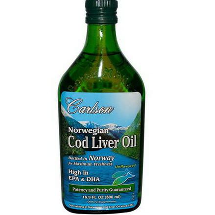 Carlson Labs, Norwegian Cod Liver Oil, Unflavored 500ml