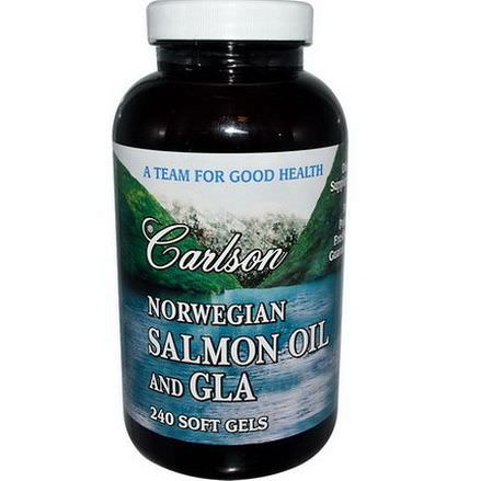 Carlson Labs, Norwegian Salmon Oil and GLA, 240 Softgels
