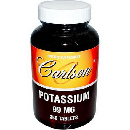 Carlson Labs, Potassium, 99mg, 250 Tablets