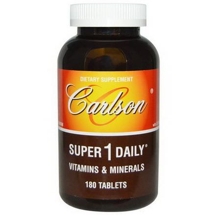 Carlson Labs, Super 1 Daily, Vitamins&Minerals, 180 Tablets