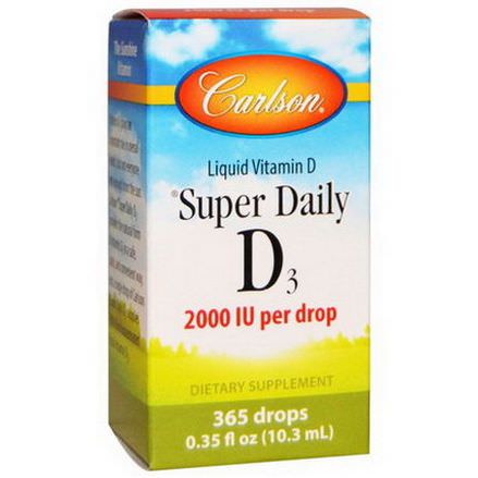 Carlson Labs, Super Daily D3, 2000 IU 10.3ml