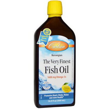 Carlson Labs, The Very Finest Fish Oil, Natural Lemon Flavor 500ml