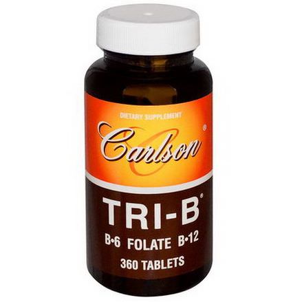 Carlson Labs, Tri-B, B 6 Folate B 12, 360 Tablets