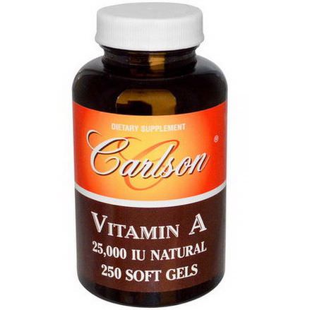Carlson Labs, Vitamin A, 25,000 IU, 250 Soft Gels