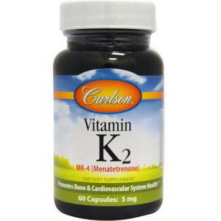 Carlson Labs, Vitamin K2, 5mg, 60 Capsules