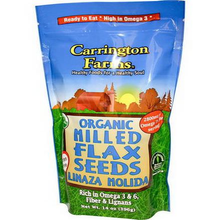 Carrington Farms, Organic Milled Flax Seeds 396g