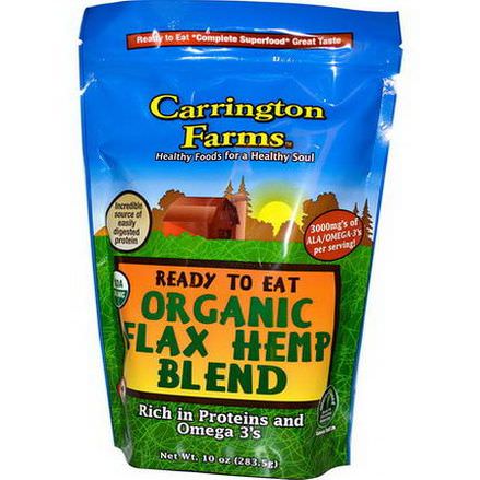 Carrington Farms, Ready To Eat, Organic Flax Hemp Blend 283.5g