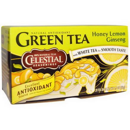 Celestial Seasonings, Green Tea, Honey Lemon Ginseng, 20 Tea Bags 42g