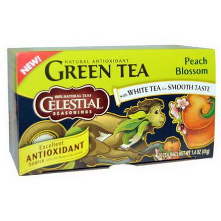 Celestial Seasonings, Green Tea, Peach Blossom, 20 Tea Bags 41g