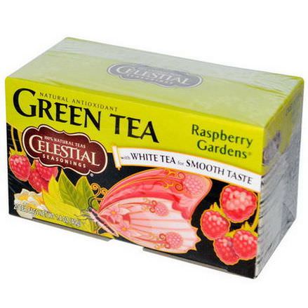 Celestial Seasonings, Green Tea with White Tea, Raspberry Gardens, 20 Tea Bags 40g