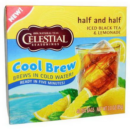 Celestial Seasonings, Half and Half Cool Brew, Iced Black Tea&Lemonade, 40 Tea Bags 85g