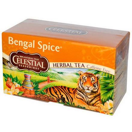 Celestial Seasonings, Herbal Tea, Bengal Spice, Caffeine Free, 20 Tea Bags 47g