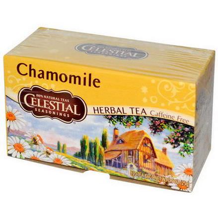 Celestial Seasonings, Herbal Tea, Caffeine Free, Chamomile, 20 Tea Bags 25g