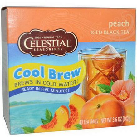 Celestial Seasonings, Iced Black Tea, Peach, 40 Tea Bags 102g