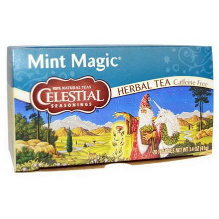 Celestial Seasonings, Mint Magic Herbal Teas, Caffeine Free, 20 Tea Bags 41g