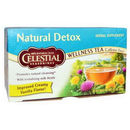 Celestial Seasonings, Natural Detox, Wellness Tea, Caffeine Free, 20 Tea Bags 49g