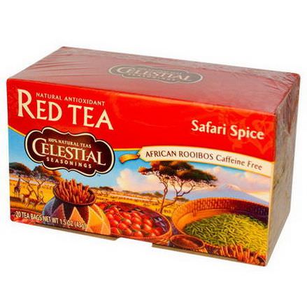 Celestial Seasonings, Red Tea, Safari Spice, Caffeine Free, 20 Tea Bags 43g