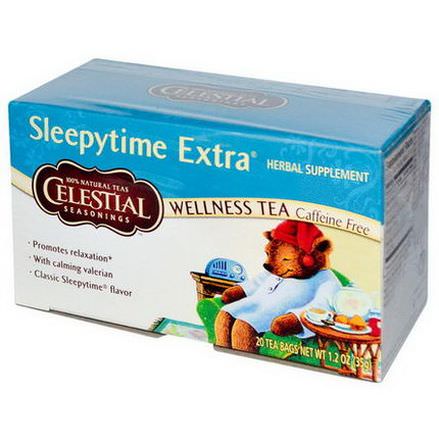 Celestial Seasonings, Wellness Tea, Sleepytime Extra, Caffeine Free, 20 Tea Bags 35g