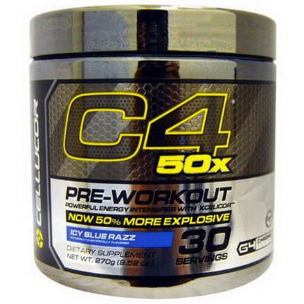 Cellucor, C4 50x, Pre-Workout, Icy Blue Razz 270g