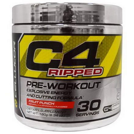 Cellucor, C4 Ripped, Pre-Workout, Fruit Punch 180g