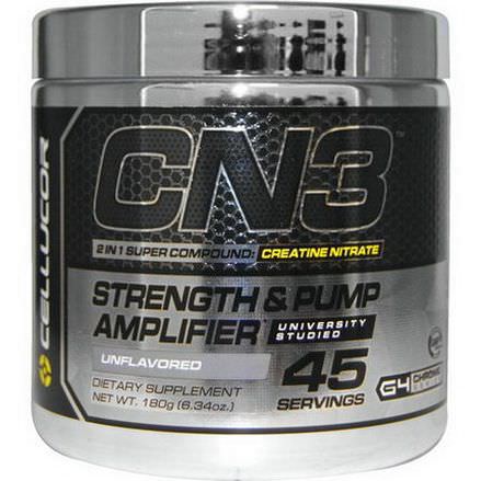 Cellucor, CN3, Strength&Pump Amplifier, Unflavored 180g