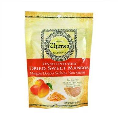 Chimes, Unsulphured Dried, Sweet Mangos 100g