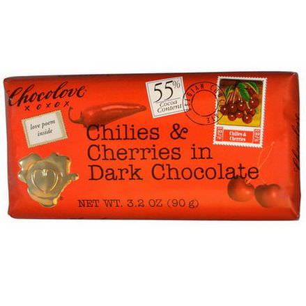 Chocolove, Chilies&Cherries in Dark Chocolate 90g