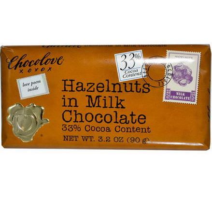 Chocolove, Hazelnuts in Milk Chocolate 90g