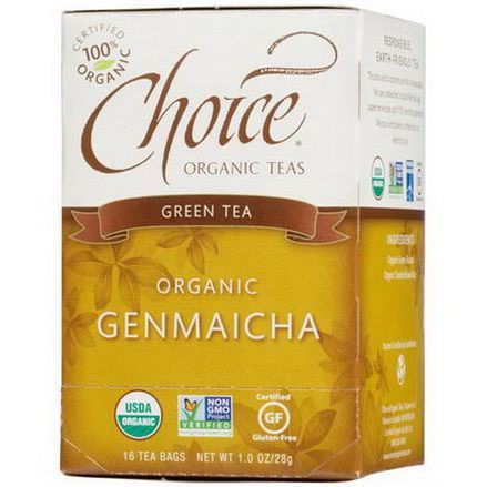 Choice Organic Teas, Organic, Genmaicha, Green Tea, 16 Tea Bags 28g