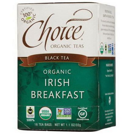 Choice Organic Teas, Organic Irish Breakfast, Black Tea, 16 Tea Bags 32g