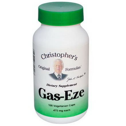 Christopher's Original Formulas, Gas-Eze, 475mg, 100 Veggie Caps