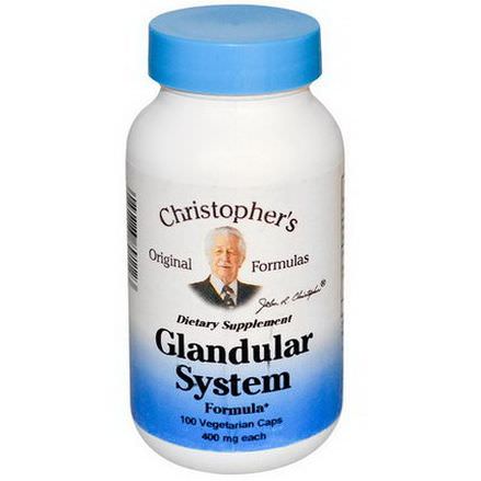 Christopher's Original Formulas, Glandular System Formula, 400mg, 100 Veggie Caps