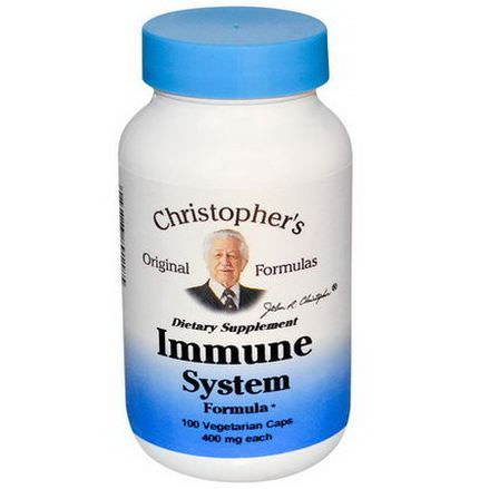 Christopher's Original Formulas, Immune System Formula, 400mg, 100 Veggie Caps